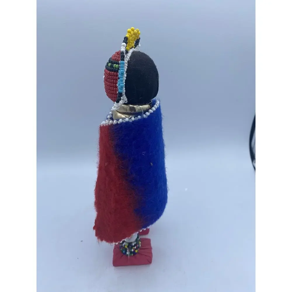 South African Ndebele Cloth Beaded Tribal Cultural Doll GUC
